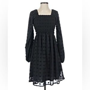 NWT MikaRose Black Long Sleeve Dress